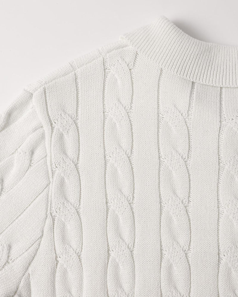 Cable Knit Polo