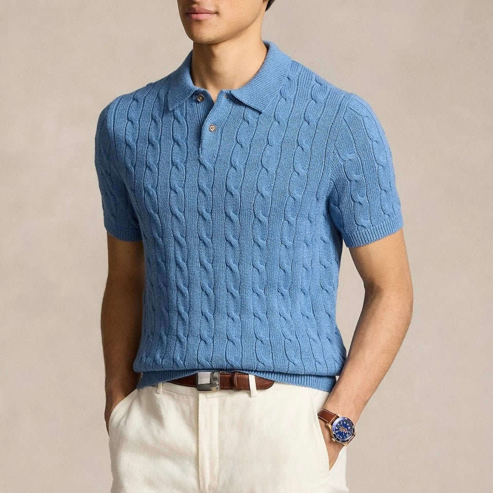 Cable Knit Polo