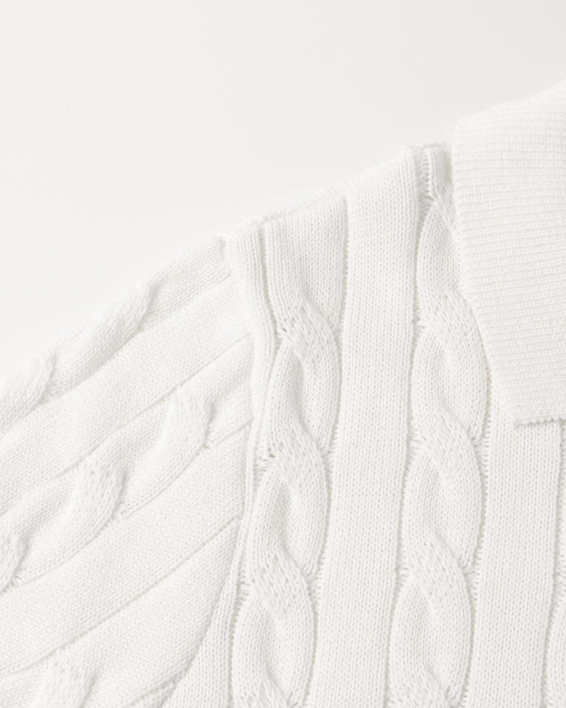 Cable Knit Polo