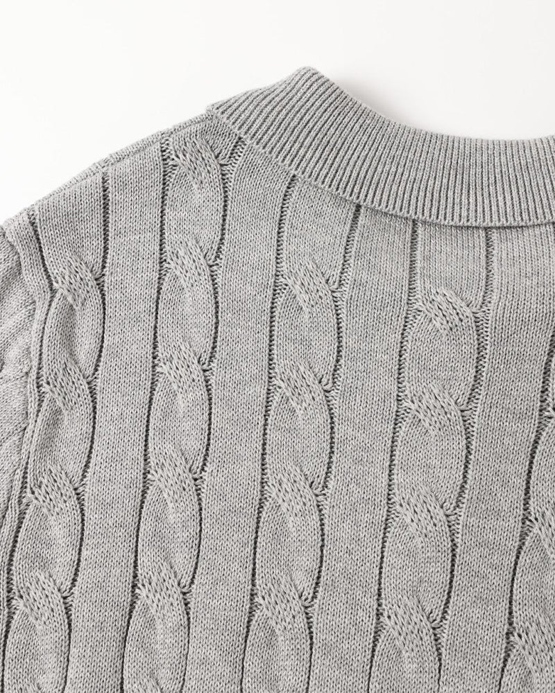 Cable Knit Polo