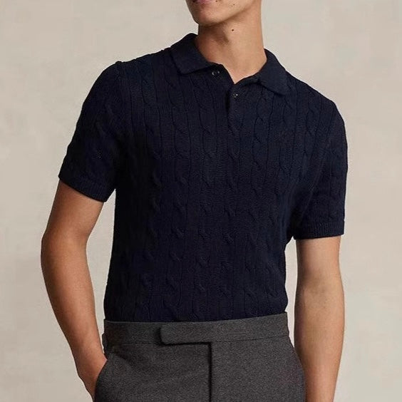 Cable Knit Polo