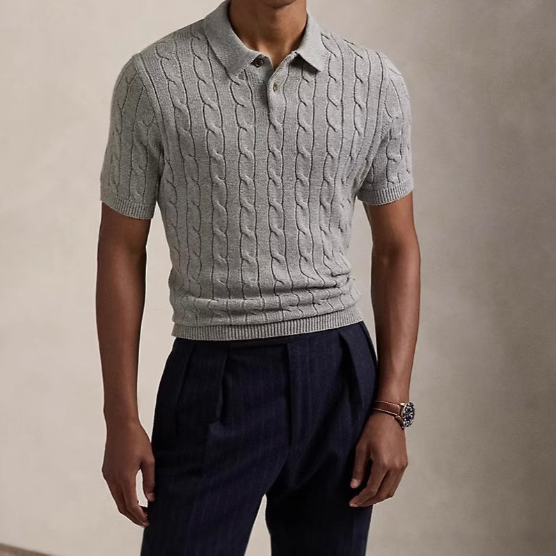 Cable Knit Polo