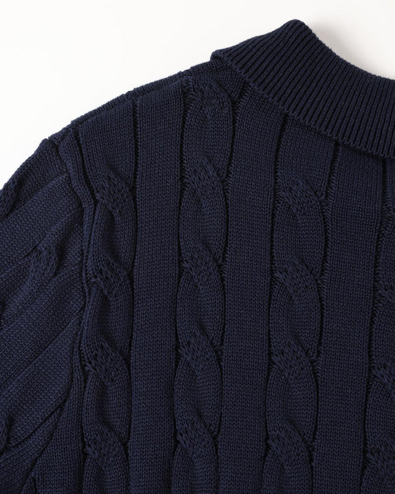 Cable Knit Polo