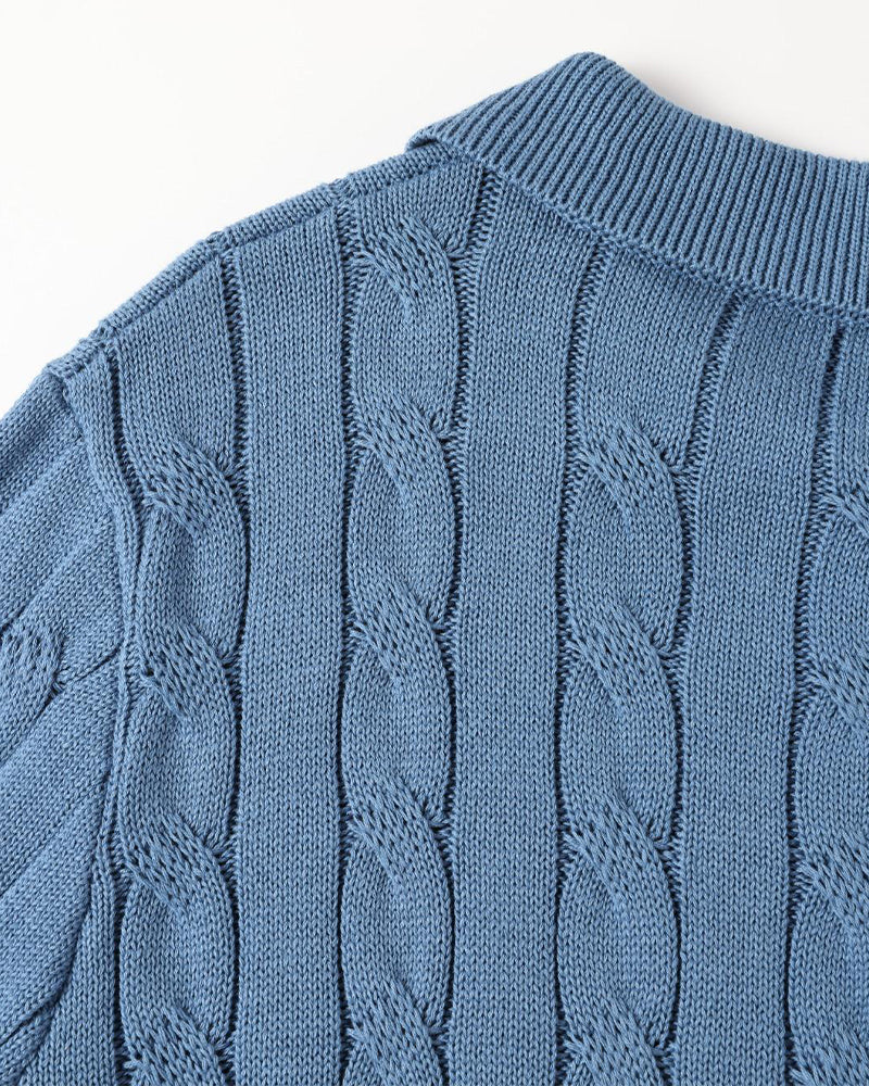 Cable Knit Polo
