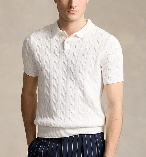 Cable Knit Polo