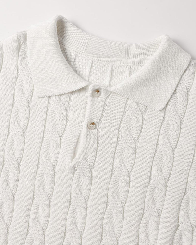 Cable Knit Polo