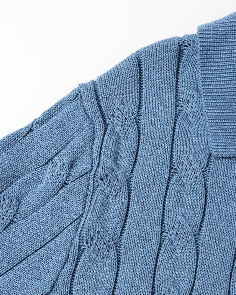 Cable Knit Polo