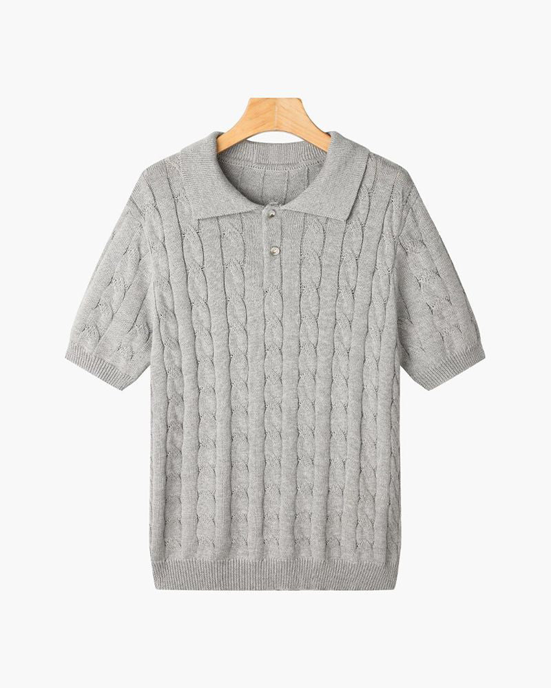 Cable Knit Polo