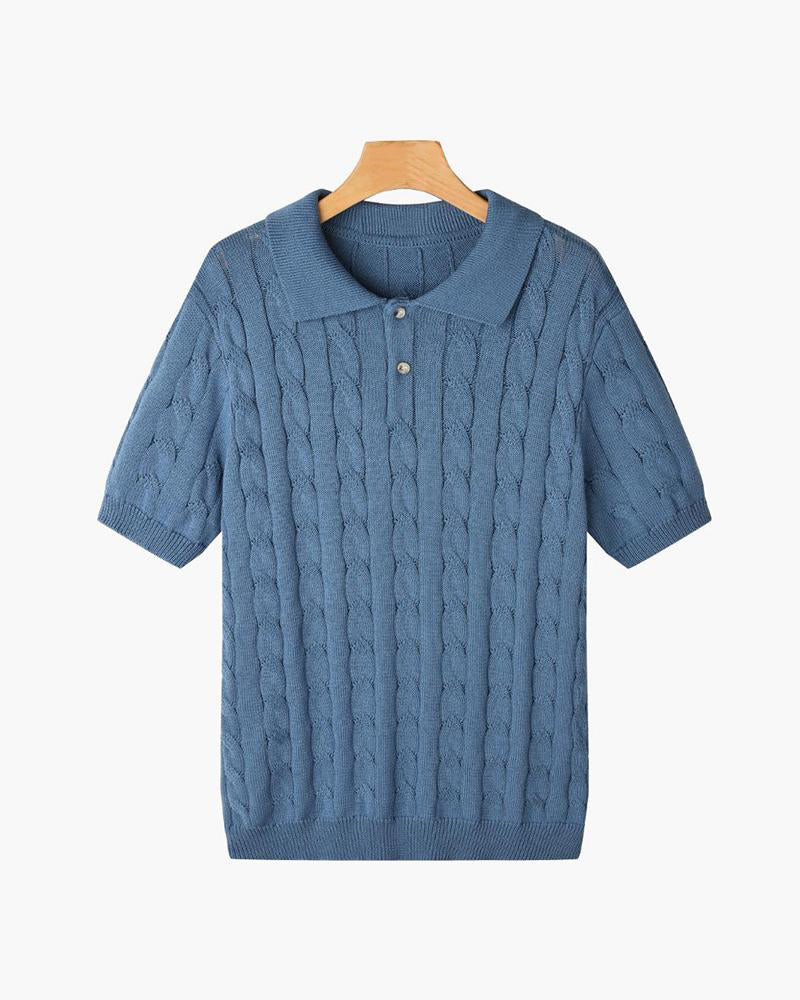 Cable Knit Polo