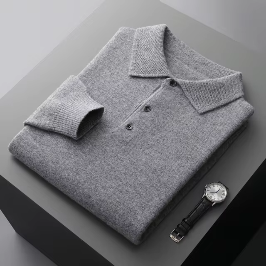 PORTFOLIO Wool Polo Sweater