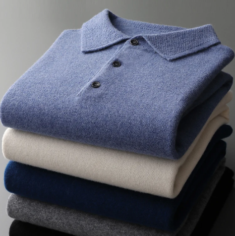 PORTFOLIO Wool Polo Sweater