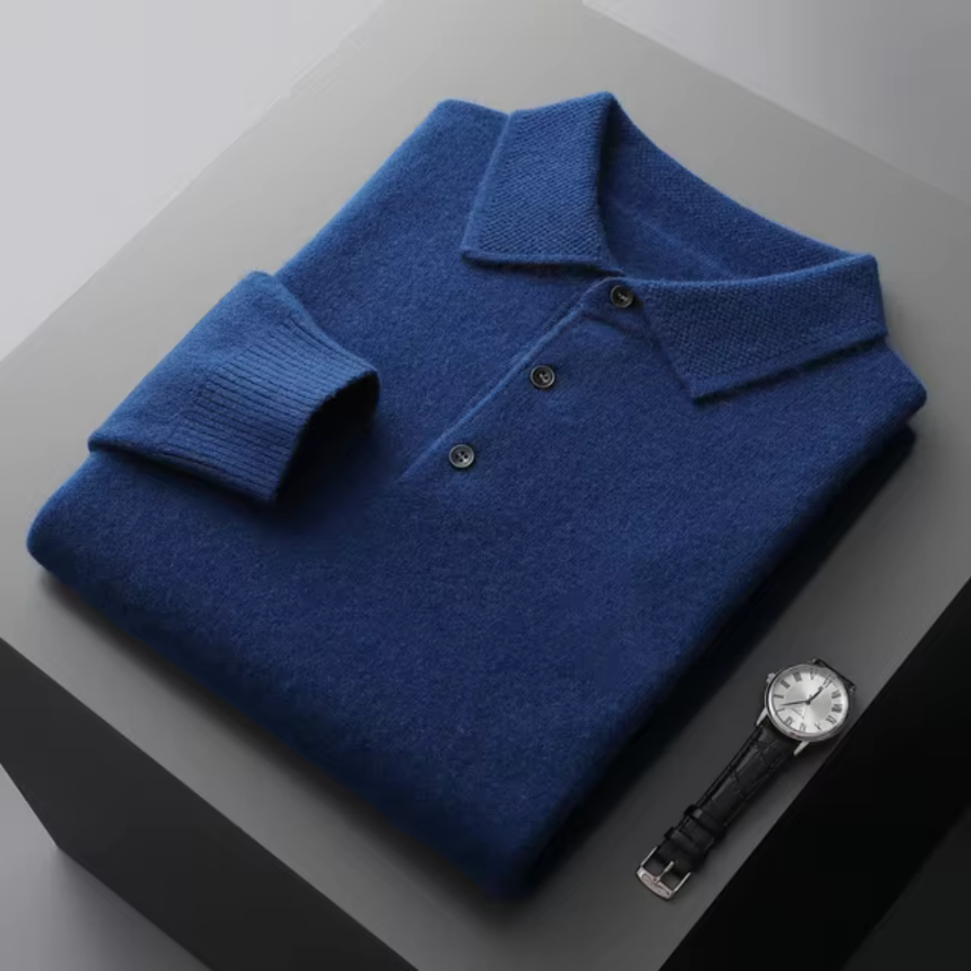 PORTFOLIO Wool Polo Sweater