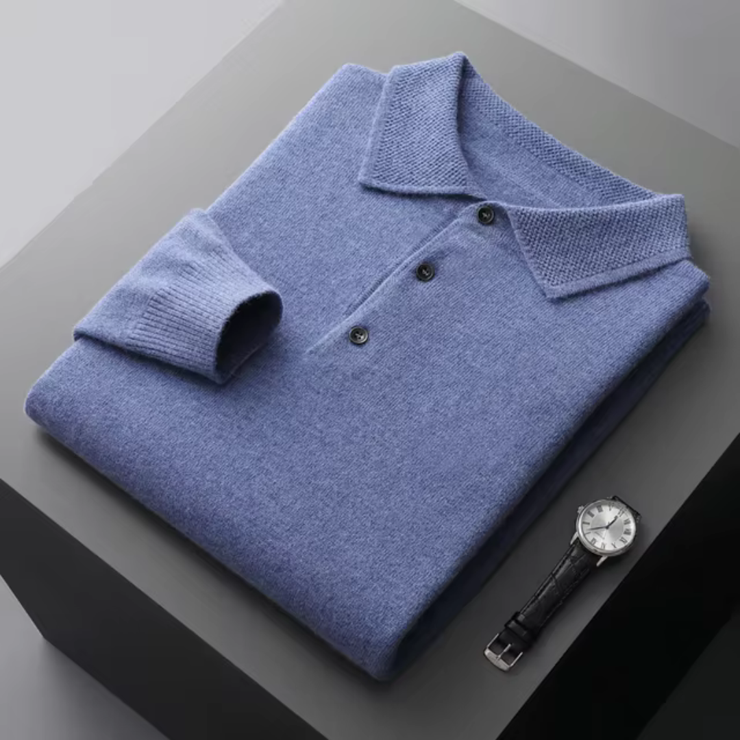 PORTFOLIO Wool Polo Sweater