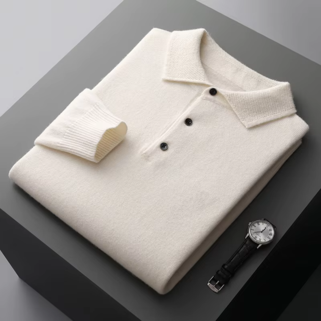 PORTFOLIO Wool Polo Sweater