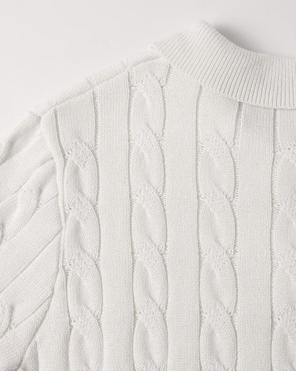Cable Knit Polo