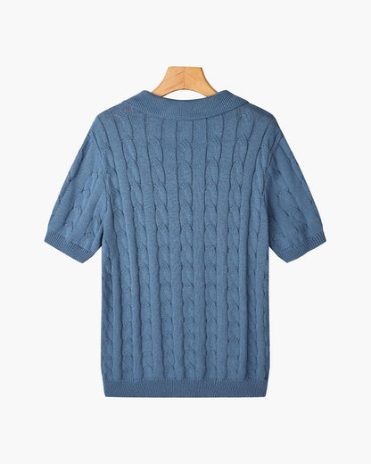 Cable Knit Polo