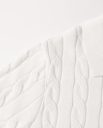 Cable Knit Polo