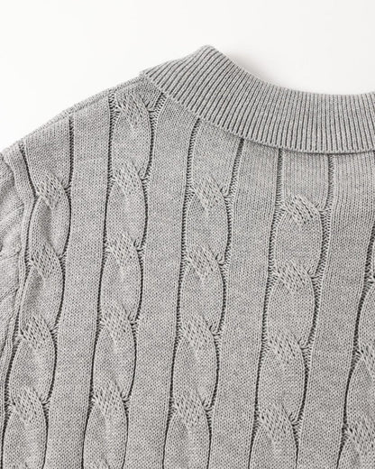 Cable Knit Polo