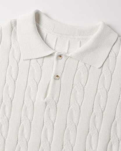 Cable Knit Polo