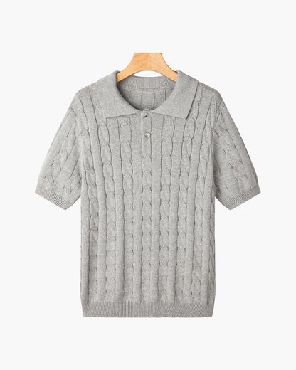 Cable Knit Polo
