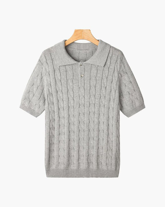 Cable Knit Polo