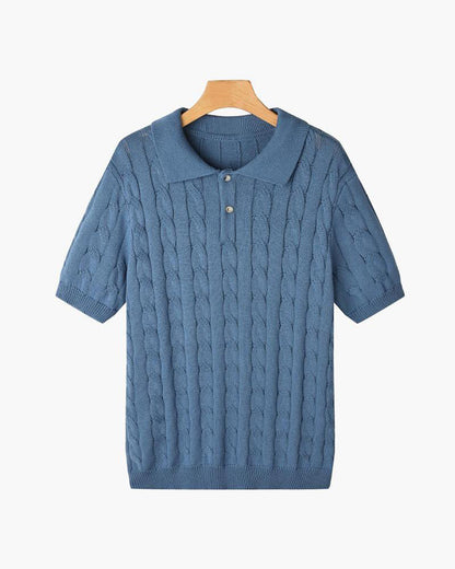 Cable Knit Polo