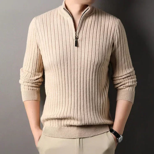 ZERMATT High Collar Half Zip Sweater